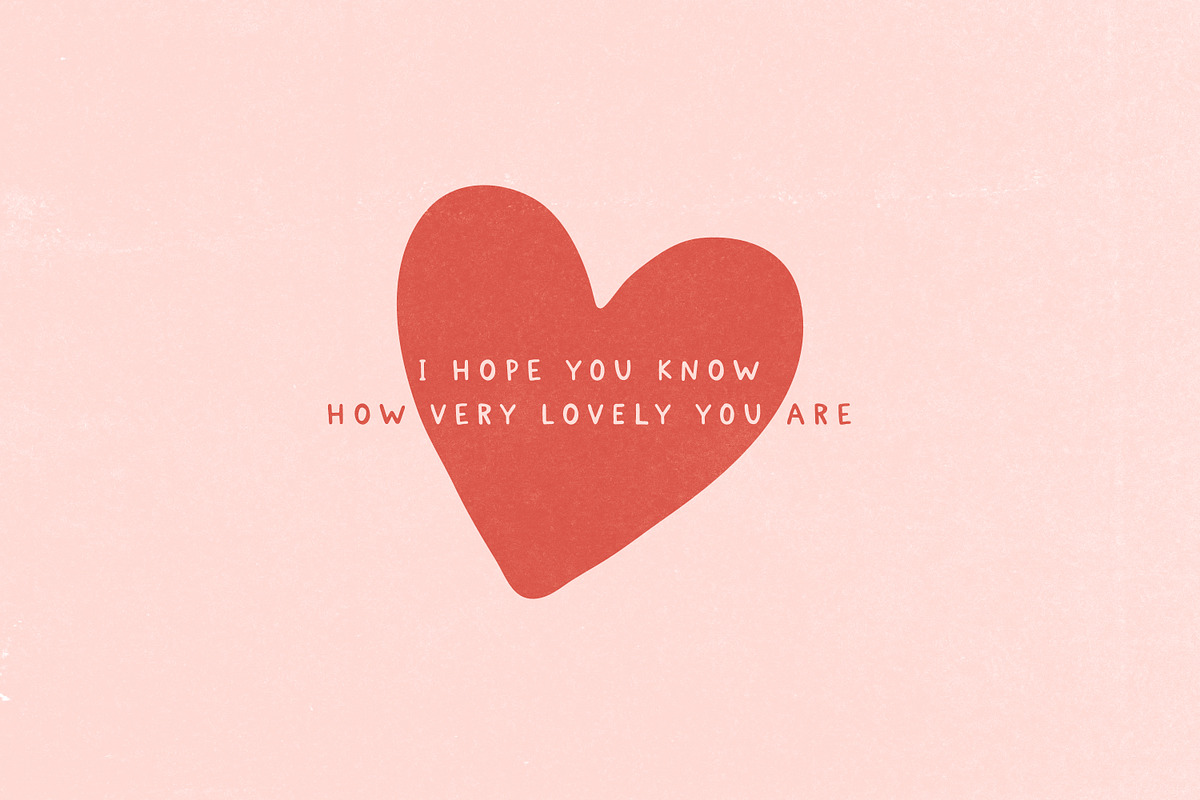 Kind Hearts - Cute Font & Doodles, a Handwritten Font by simpleblues (Photo 7 of 12)