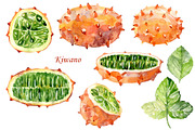 Watercolor tropical fruits., an Illustration by TaPilipa (Thumbnail 16 of 39)