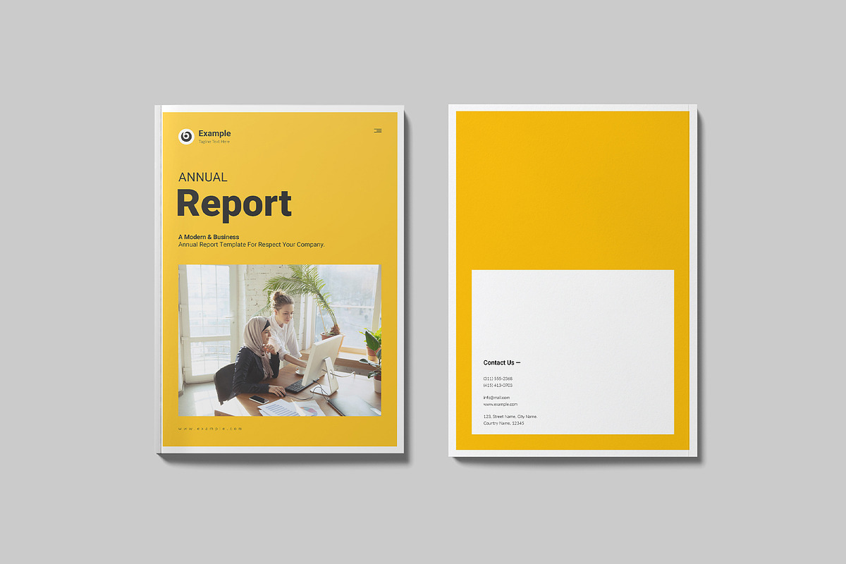 Annual Report Template, a Brochure Template by GoldenGrid Studio (Photo 12 of 13)