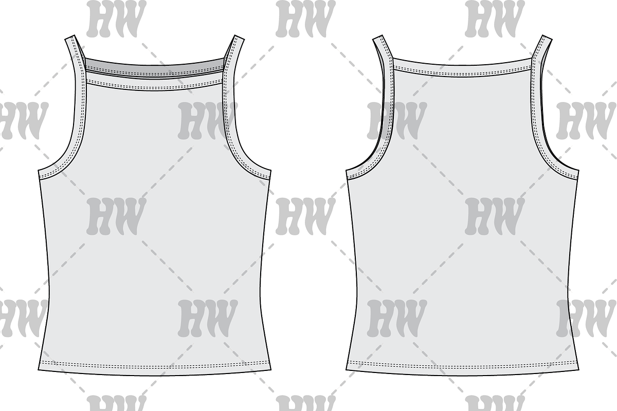 Y2K High Neck Tank Fashion Flat, a Shirt Mockup by haydenwentworth (Photo 1 of 3)