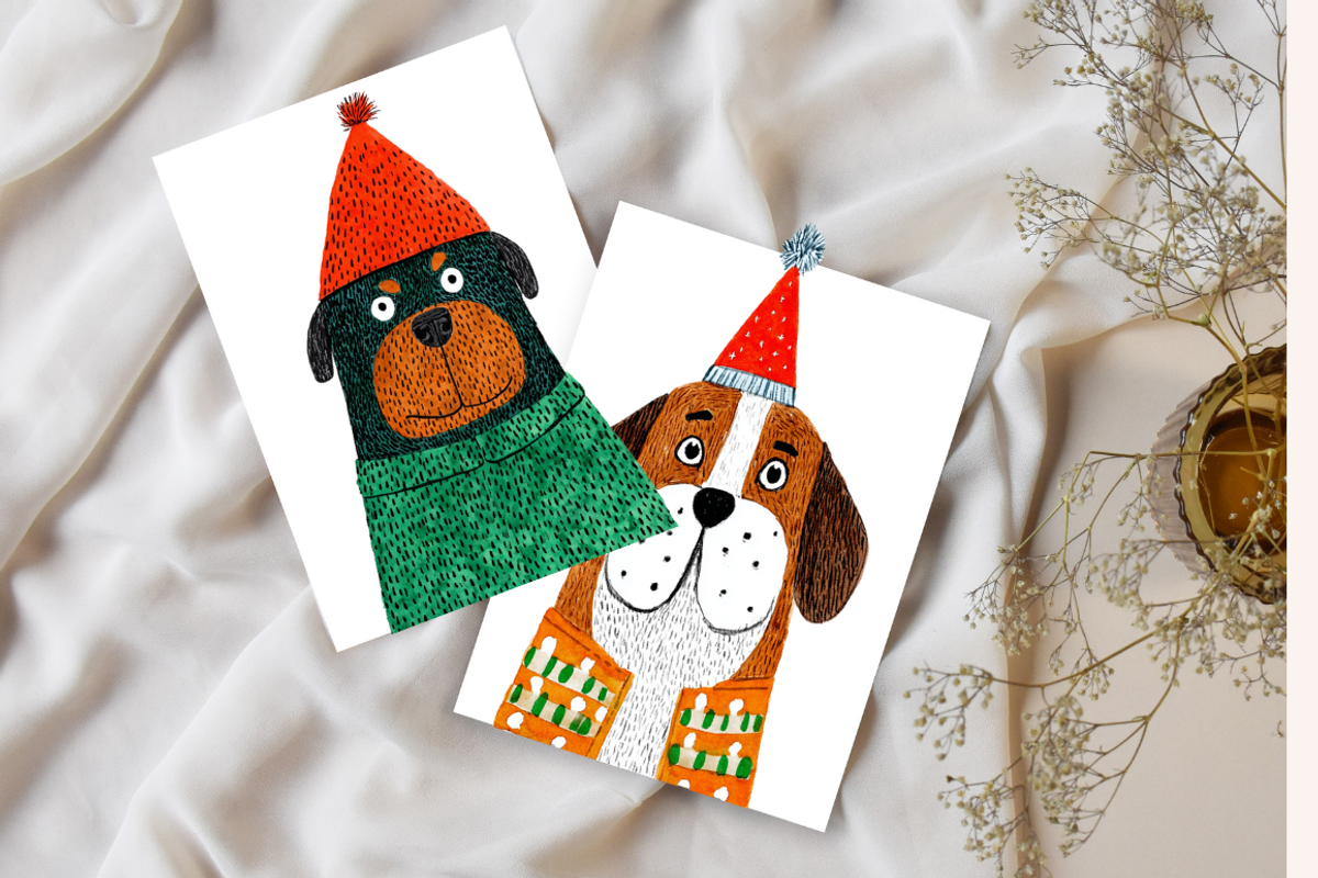 Paws & Presents: Christmas Dogs, an Animal Illustration by PrintHaven Designs (Photo 5 of 9)