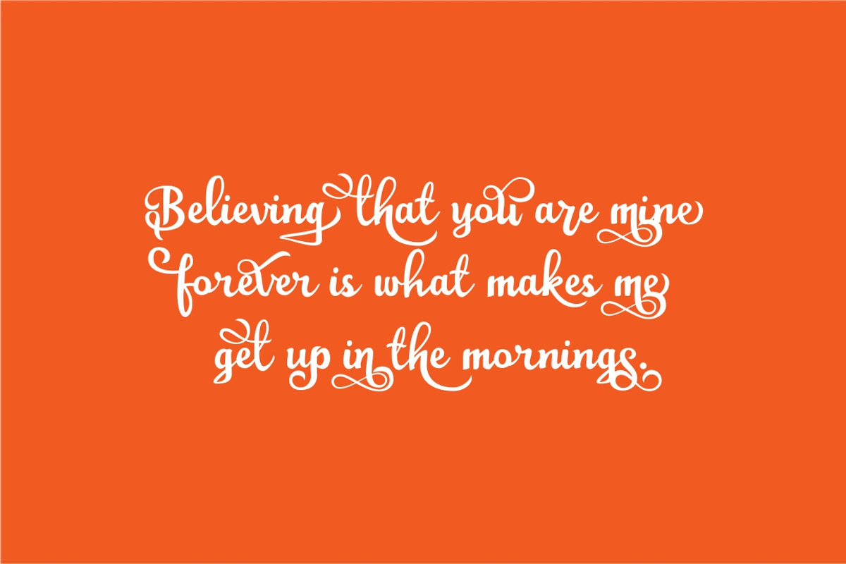 Brunela - Handrawn Calligraphy font preview 7