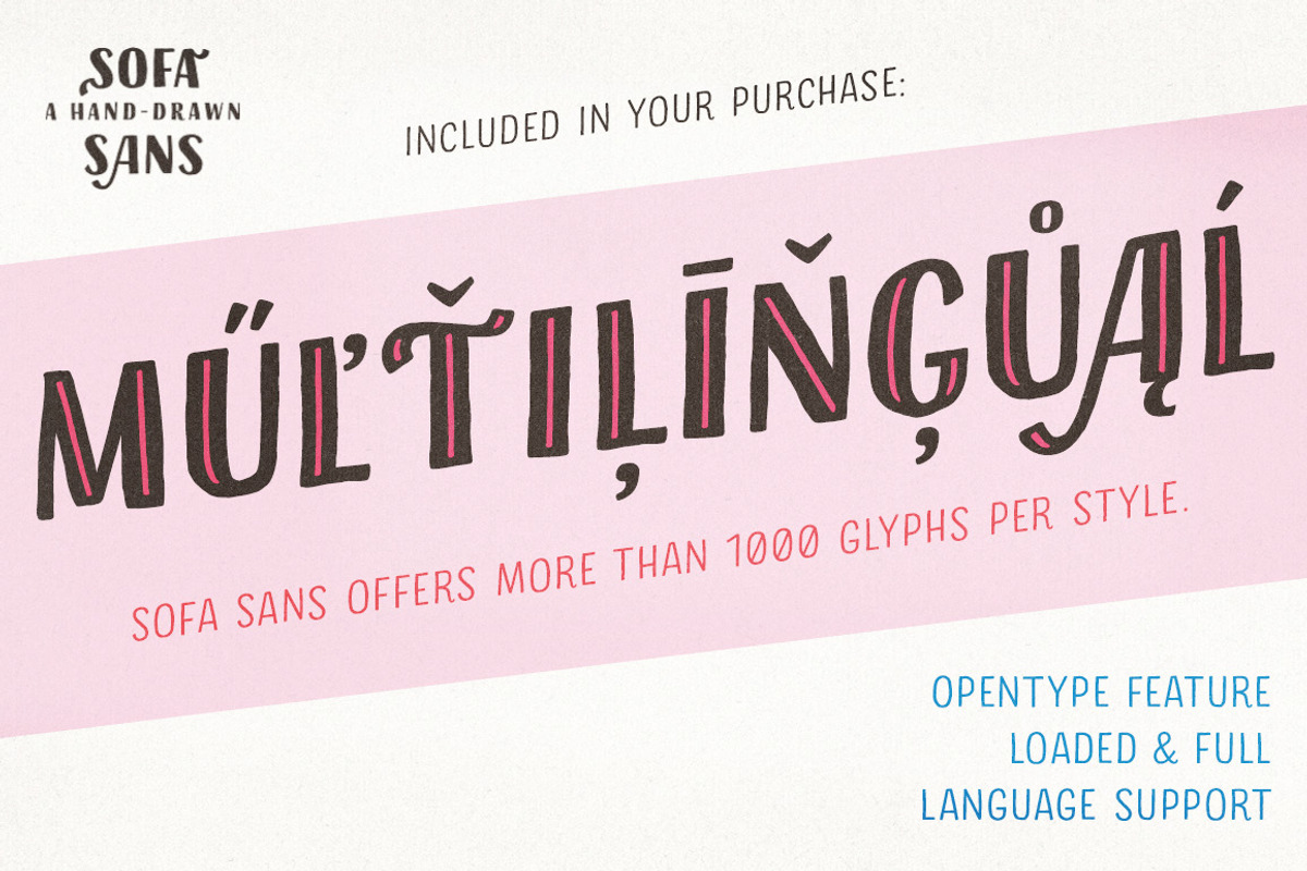 Pack of 12 Hand drawn Black Fonts preview 3