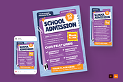 Creative School Admission Flyer, a Flyer Template by MMPixelCraft (Thumbnail 1 of 4)
