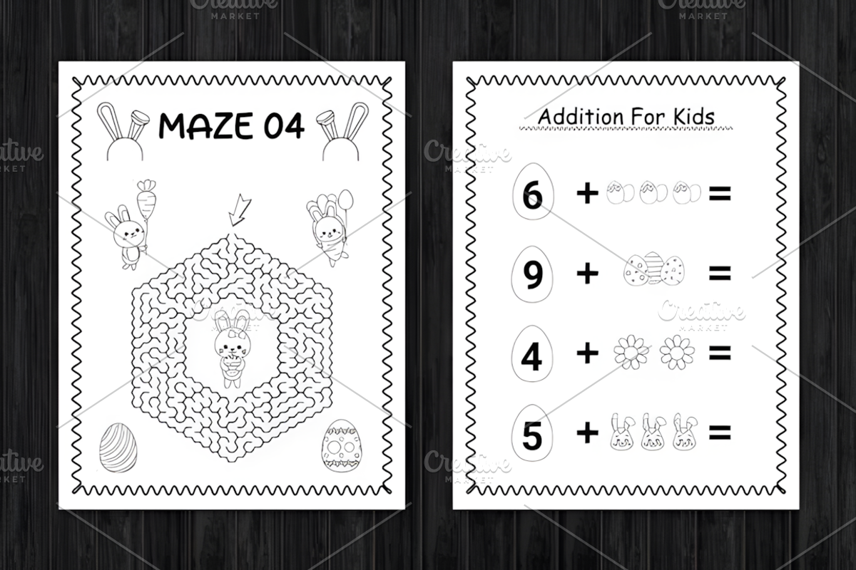 Full Easter Activity Pages for Kids, a Seasonal Illustration by Ink Gallery (Photo 3 of 3)