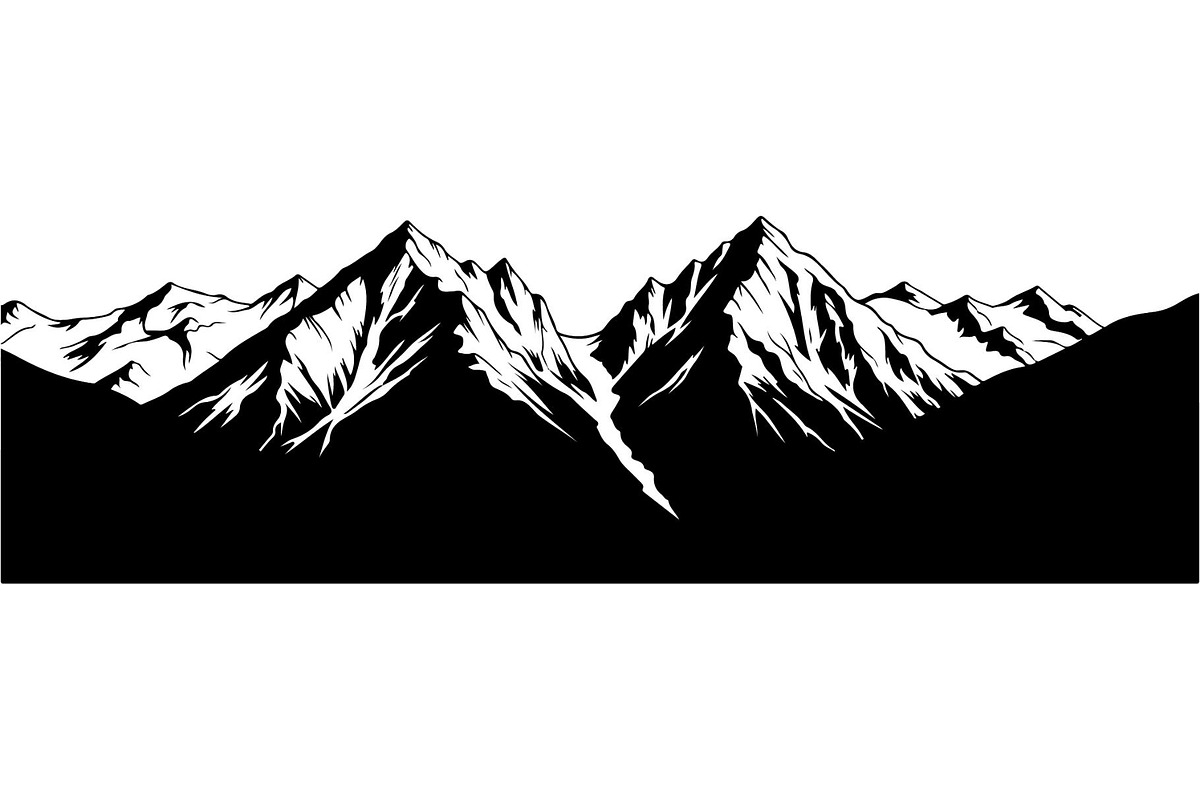 Mountain Landscape Silhouette, a Decorative Illustration by Designer_Momina (Photo 9 of 19)
