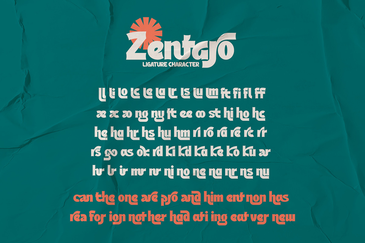 Zentaro - Retro Serif Font, a Sans Serif Font by Letterara (Photo 12 of 14)