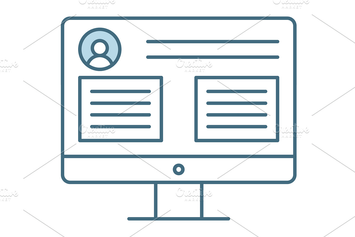 Resume cv on computer vector screen, a Finance Illustration by Sky Pics Studio
