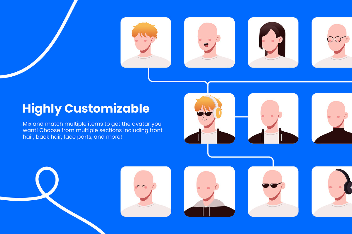 Customizable Avatar Icons, a Person Illustration by Artbox Studio (Photo 3 of 3)