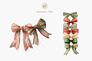 Watercolor Christmas Festive Bows, a Decorative Illustration by ThaismotaCreativeCo (Thumbnail 4 of 9)