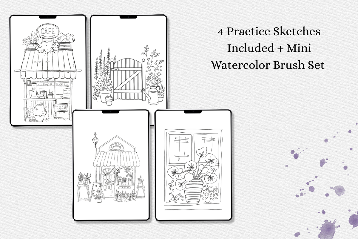Procreate Watercolor Paper Canvas, a Layer Style Add-On by Wicked Creative (Photo 6 of 7)