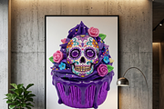 Sugar Skull Purple Cupcake Art, a Shirt Mockup by Vector Stall (Thumbnail 14 of 14)