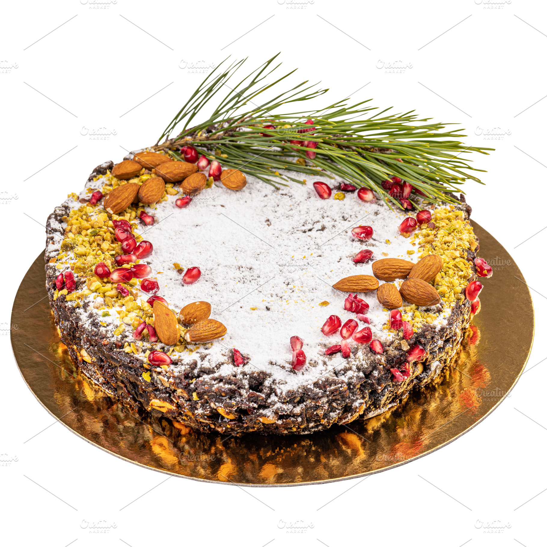 Traditional Italian Christmas panforte cake, a Background Photo by Grafvision photography
