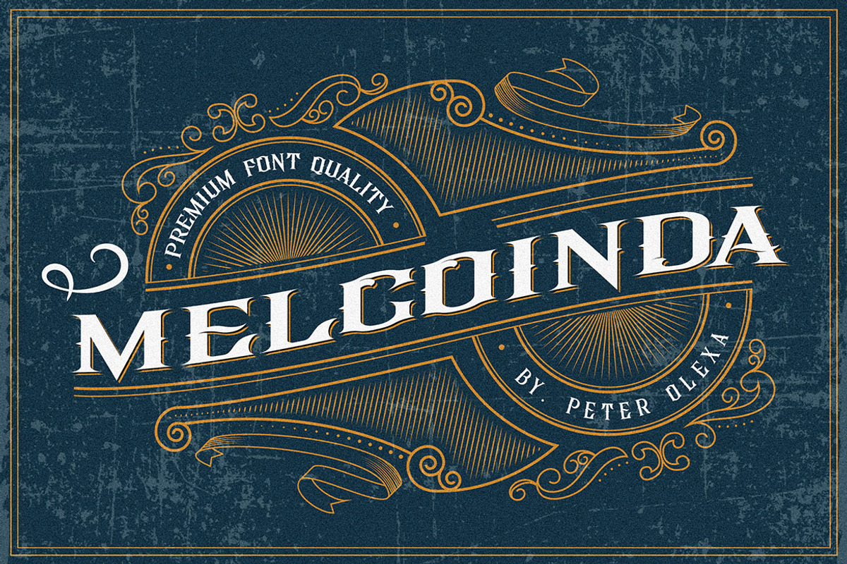 Melcoinda - Vintage Ornamental Font, a Serif Font by JumboDesign (Photo 1 of 8)