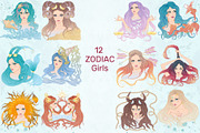 12 Zodiac Girl Hand Drawn Collection, a Healthcare Illustration by ennona_art (Thumbnail 5 of 13)