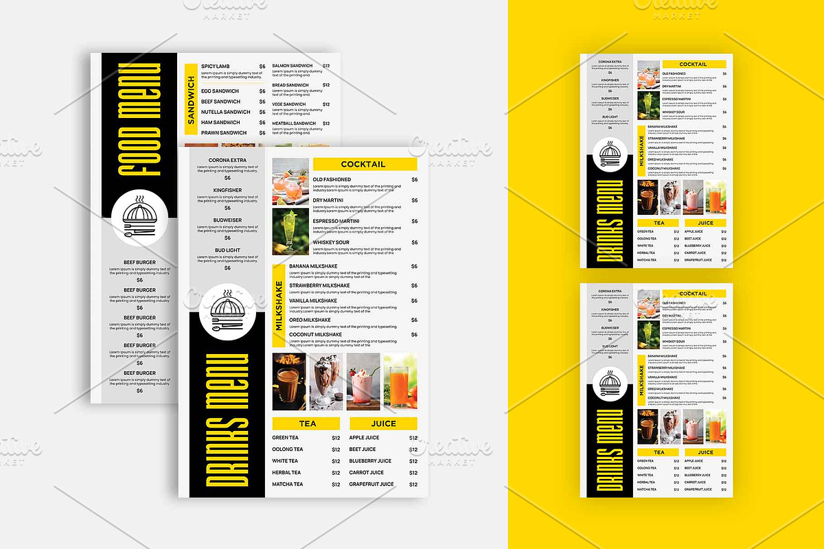 Food Menu Design, a Flyer Template by Stock_Design