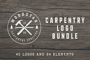 Set of vintage carpentry logos, a Branding & Logo Template by AkimD (Thumbnail 1 of 8)