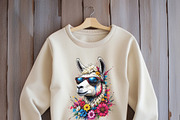 Llama wearing sunglasses and floral., an Animal Illustration by yod67 (Thumbnail 6 of 8)