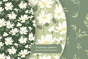 Cute Daisies. Seamless patterns, a Pattern Graphic by Nadia Grapes (Thumbnail 3 of 7)