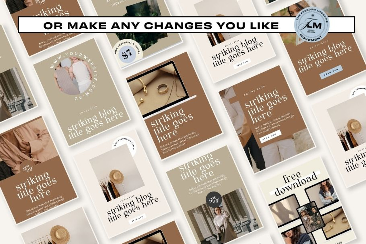 100 Pins - Neutral Aesthetic, a Social Media Template by Freedom Business Shop (Photo 7 of 9)