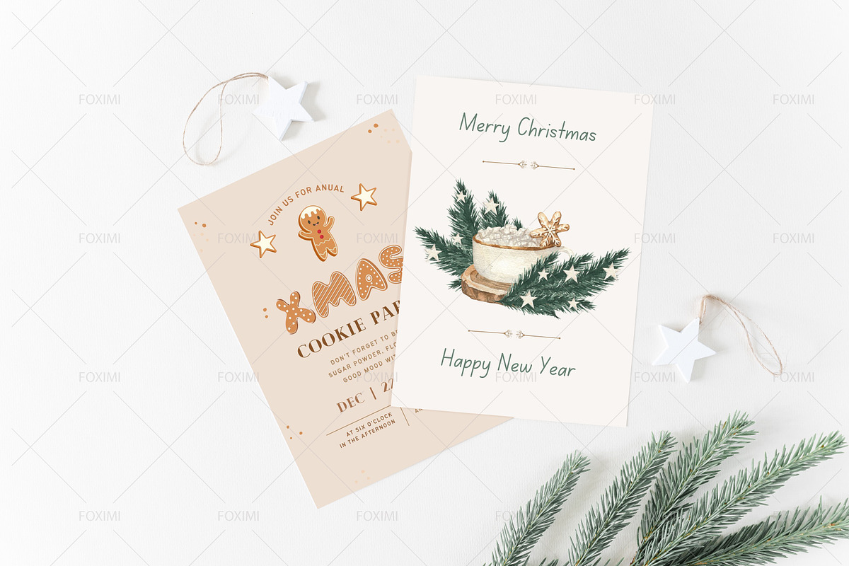 5x7 Christmas Card Mockup, P05, a Product Mockup by FOXIMIDesign (Photo 4 of 5)