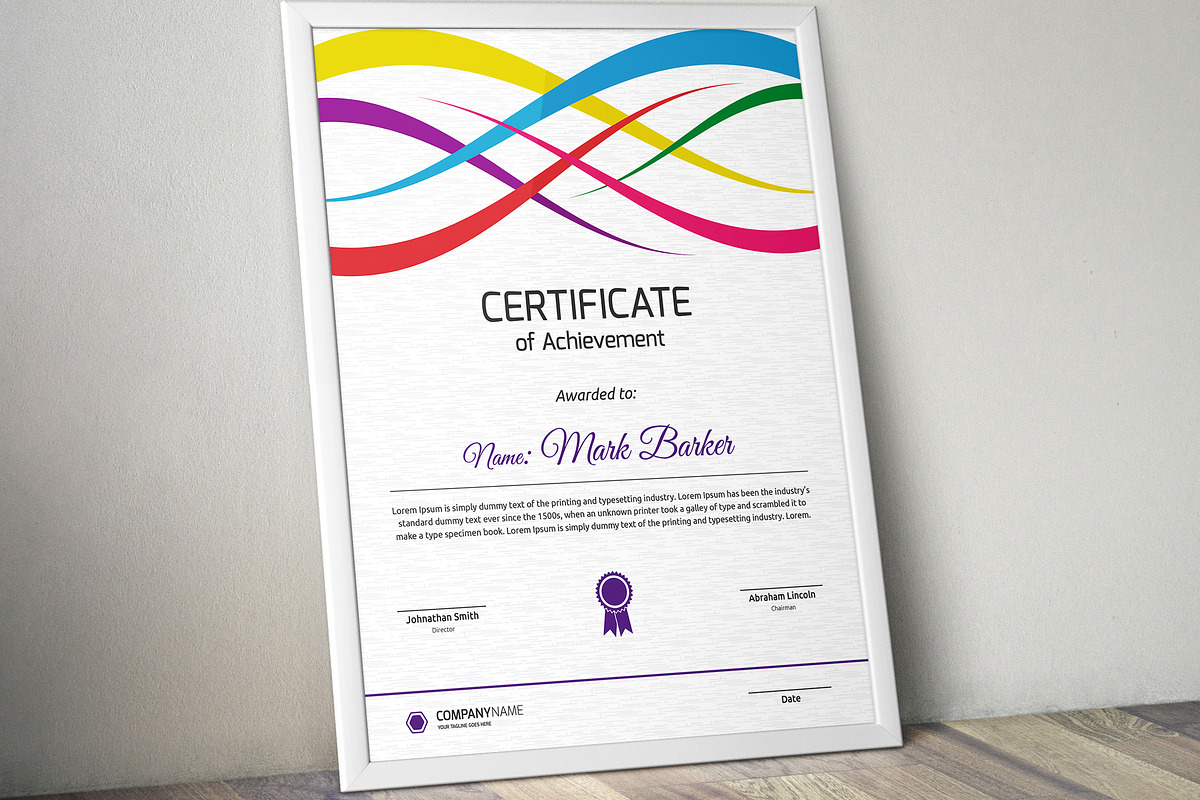 Certificate Word | PSD | AI, a Stationery Template by Curve Design (Photo 2 of 2)