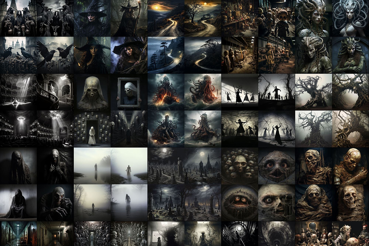 443 Midjourney Horror Prompts, a Person Illustration by Sevenstyles
