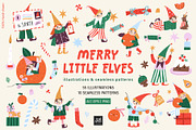 Merry Little Elves Collection, a Seasonal Illustration by avdnadi (Thumbnail 1 of 10)