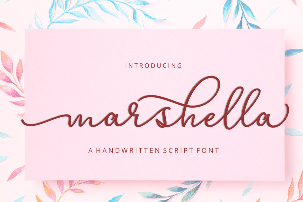 Marshella Script Font, a Script Font by Cut Story (Photo 1 of 10)