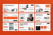 White Orange Digital Marketing PPT, a Presentation Template by graphicook (Thumbnail 2 of 4)