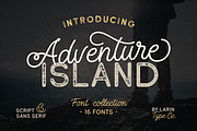 Adventure Island, a Script Font by Larin Type Co. (Thumbnail 1 of 15)