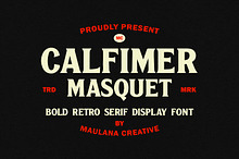 Calfimer Masquet Bold Retro Serif