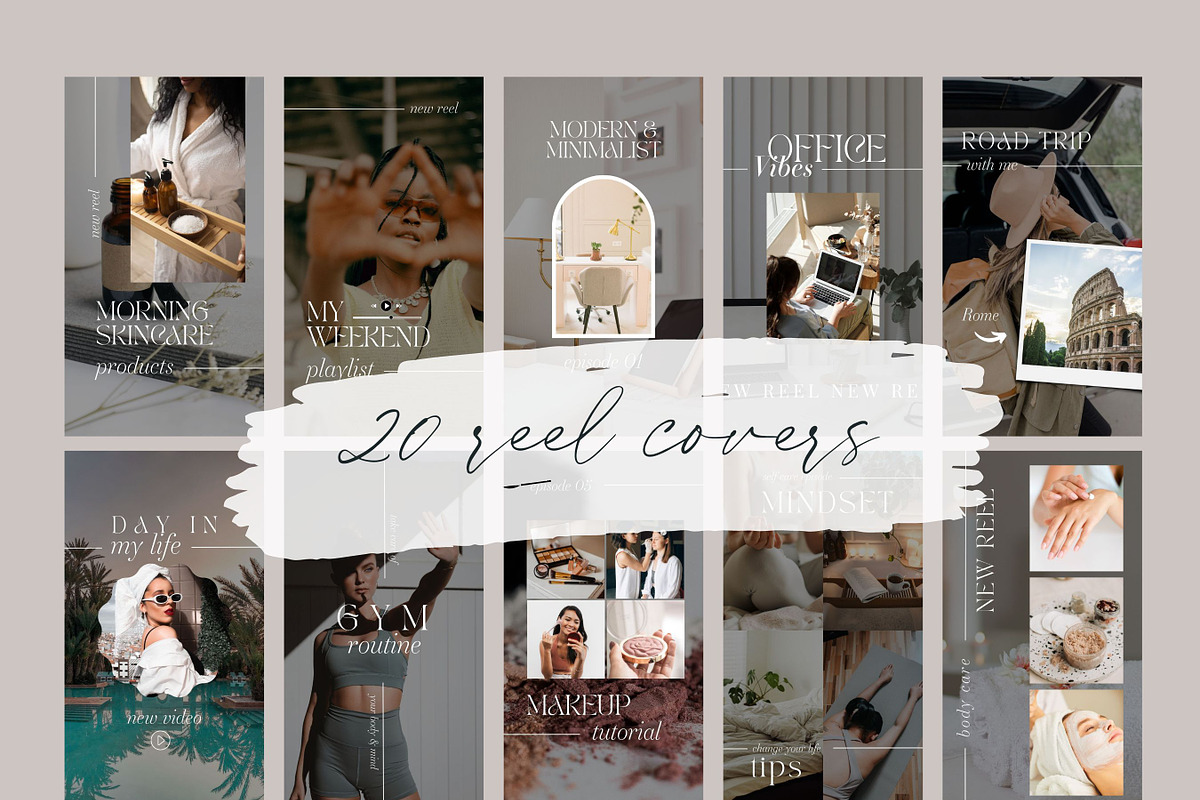 Influencer Reel Cover Templates, a Social Media Template by design4social (Photo 2 of 9)