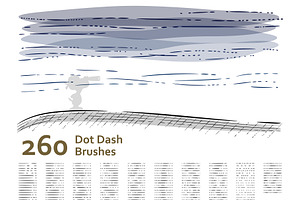 AI Dot-Dash Watercolor Brushes