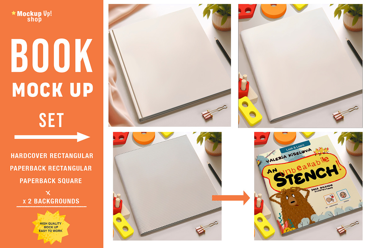 Hardcover & Paperback Book Mockup, a Books & Magazine Mockup by Mockup Up! (Photo 1 of 4)