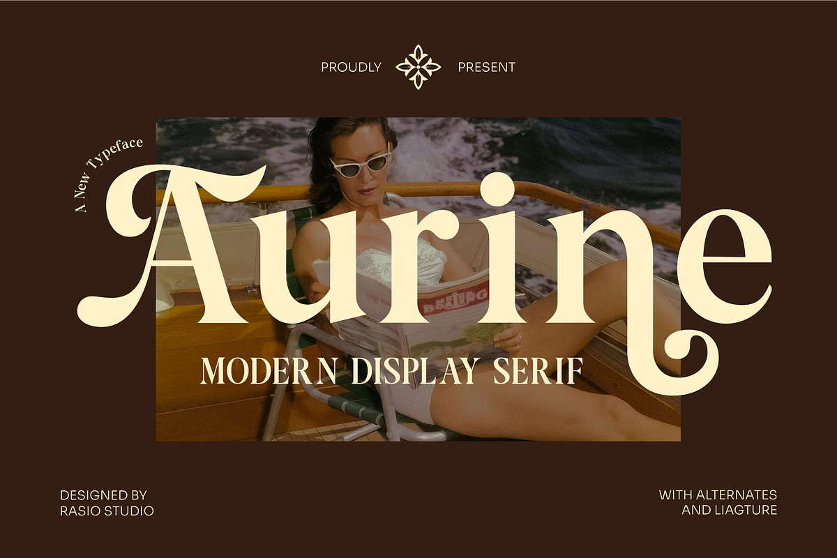 Aurine Modern Display Serif Font, a Serif Font by Rasio Studio (Photo 1 of 8)