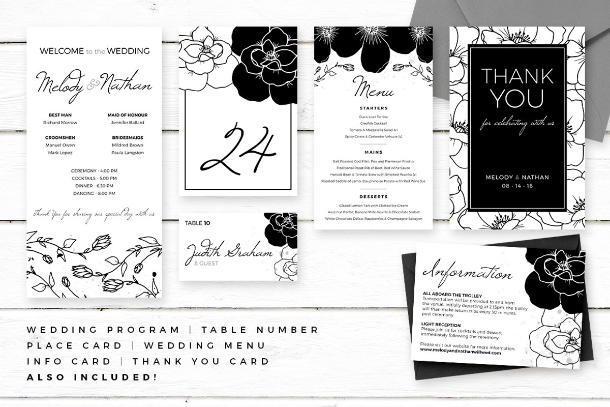 Petal Noir - Wedding Suite, an Invitation Template by AM Studio (Photo 8 of 9)