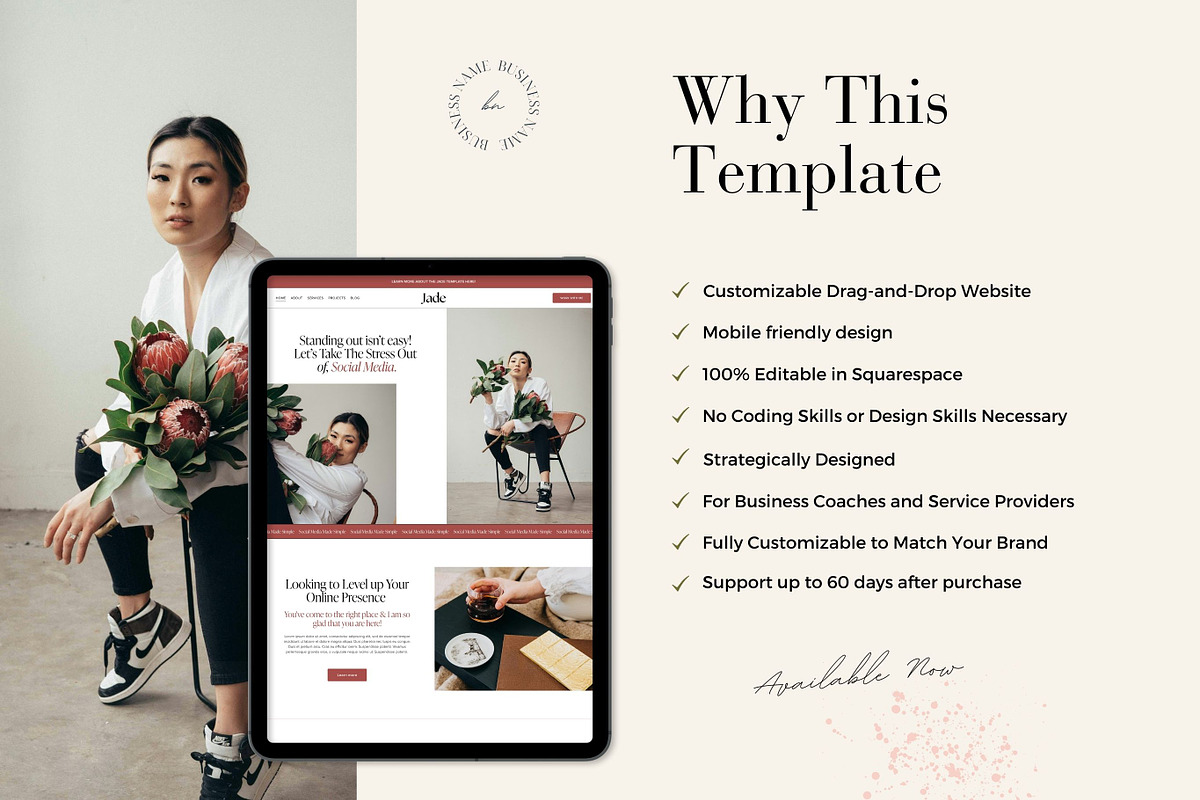 Squarespace 7.1 Template Jade, a Websites & App Template by thrivedigitally (Photo 6 of 8)