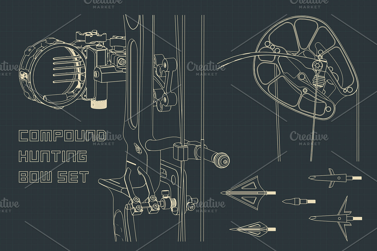 Compound Hunting Bow Set, a Sport Illustration by Blacklight (Photo 3 of 8)