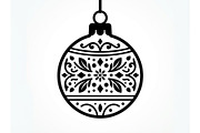 Festive Filigree Bauble Silhouette, an Object Graphic by Creativeshirt (Thumbnail 4 of 5)