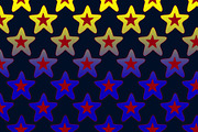 Rad yellow and Purple Stars Seamles, a Pattern Graphic by Sharon Schwalbe (Thumbnail 4 of 5)