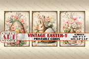 Easter collage cards Atc ACEO-1, an Animal Illustration by CraftArtStory (Thumbnail 3 of 4)