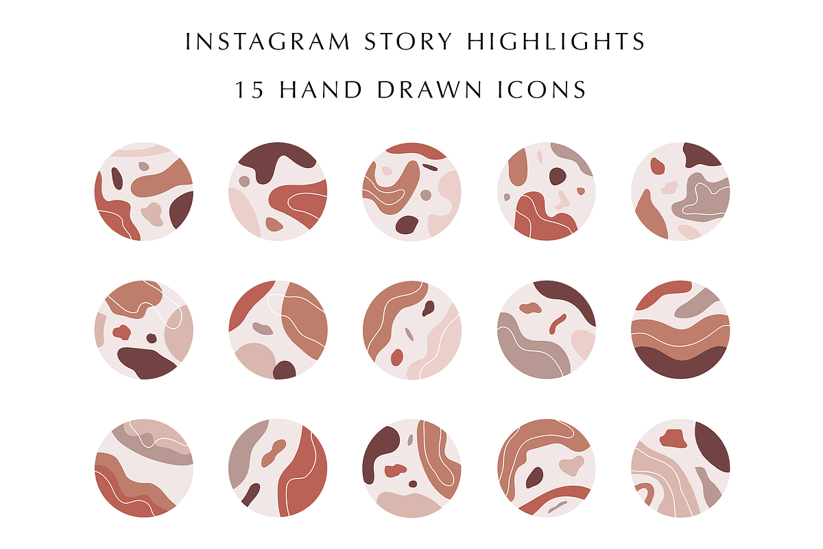 Abstract Instagram Story Icons, a Social Media Template by Blog&Glow (Photo 1 of 6)