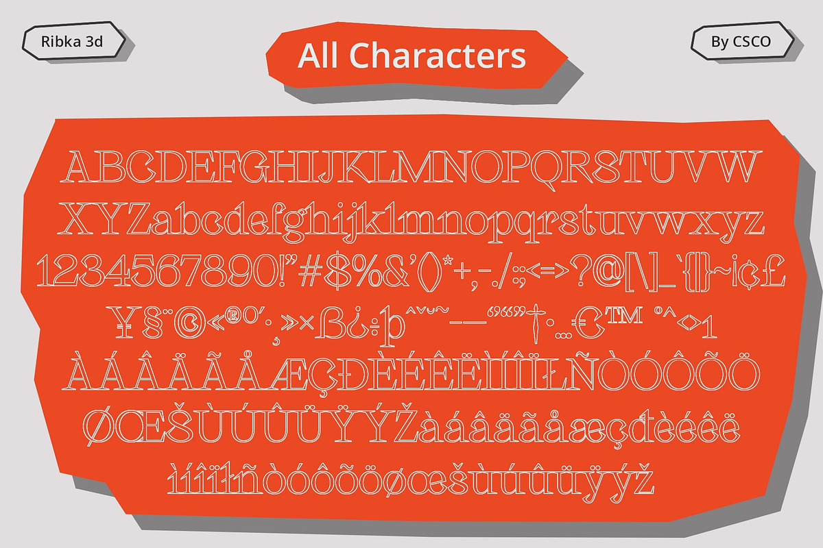 Ribka 3D, a Serif Font by Craft Supply Co. (Photo 4 of 8)