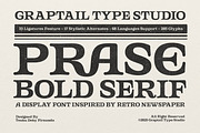 Gts Prase - Bold Serif, a Serif Font by Graptail (Thumbnail 1 of 11)