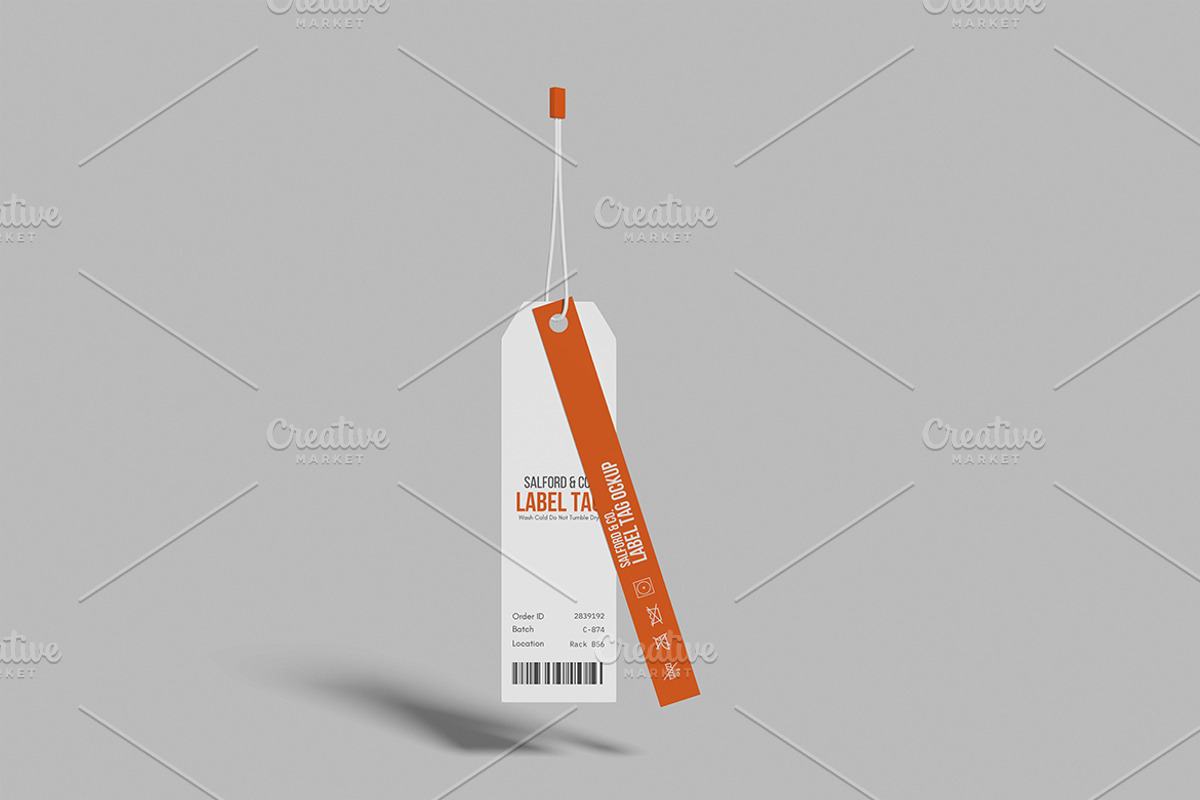 Clothing Label Tag Mockup, a Merchandise Mockup by Gatamotion (Photo 3 of 5)