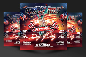 4th of July Flyer Template, a Flyer Template by RTXdesinger99