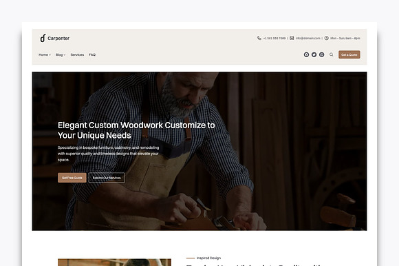 Carpenter Master - WP Block FSE Theme preview 4
