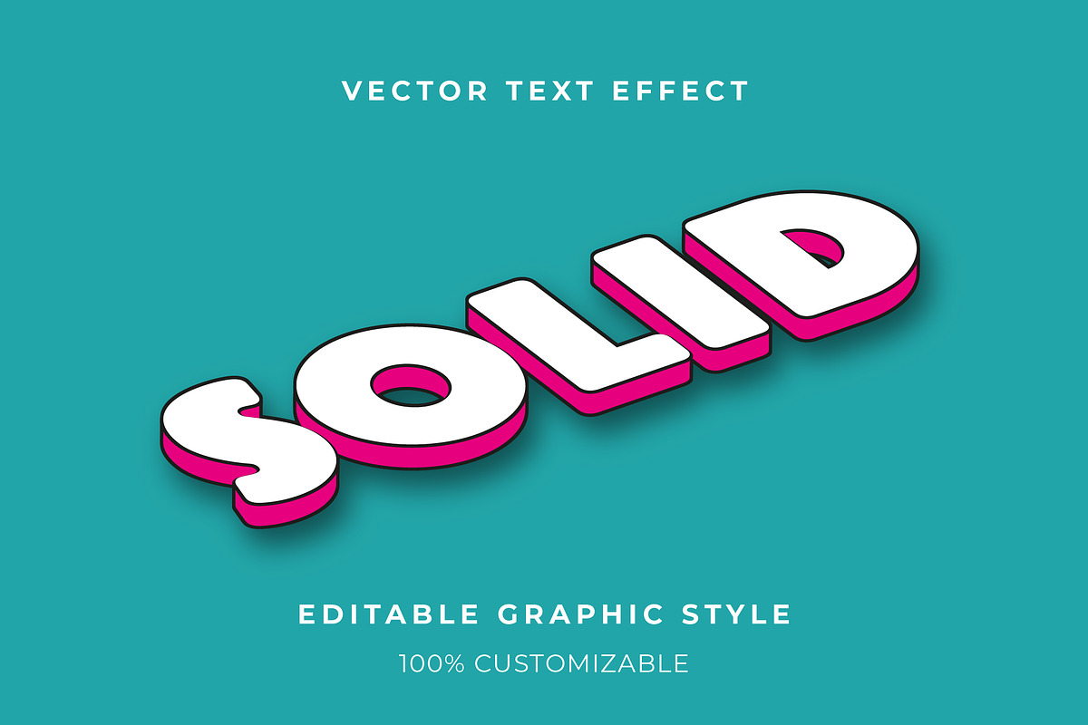 Bold Isometric 3D Text Effect