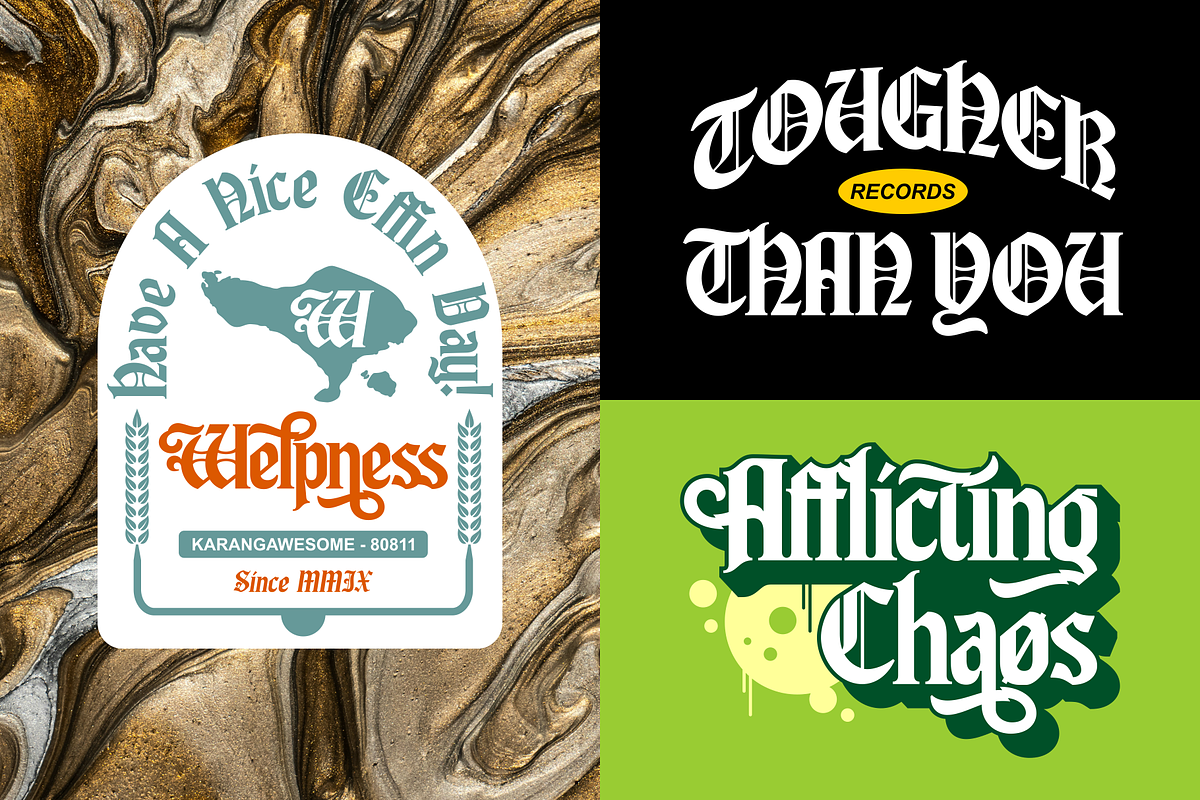 Letinegra | Modern Blackletter, a Blackletter Font by Twicolabs Fontdation (Photo 2 of 7)